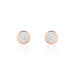 Boucles D'oreilles Puces Edmee Cercle 0 Or Rose Strass - Puces Femme | Marc Orian