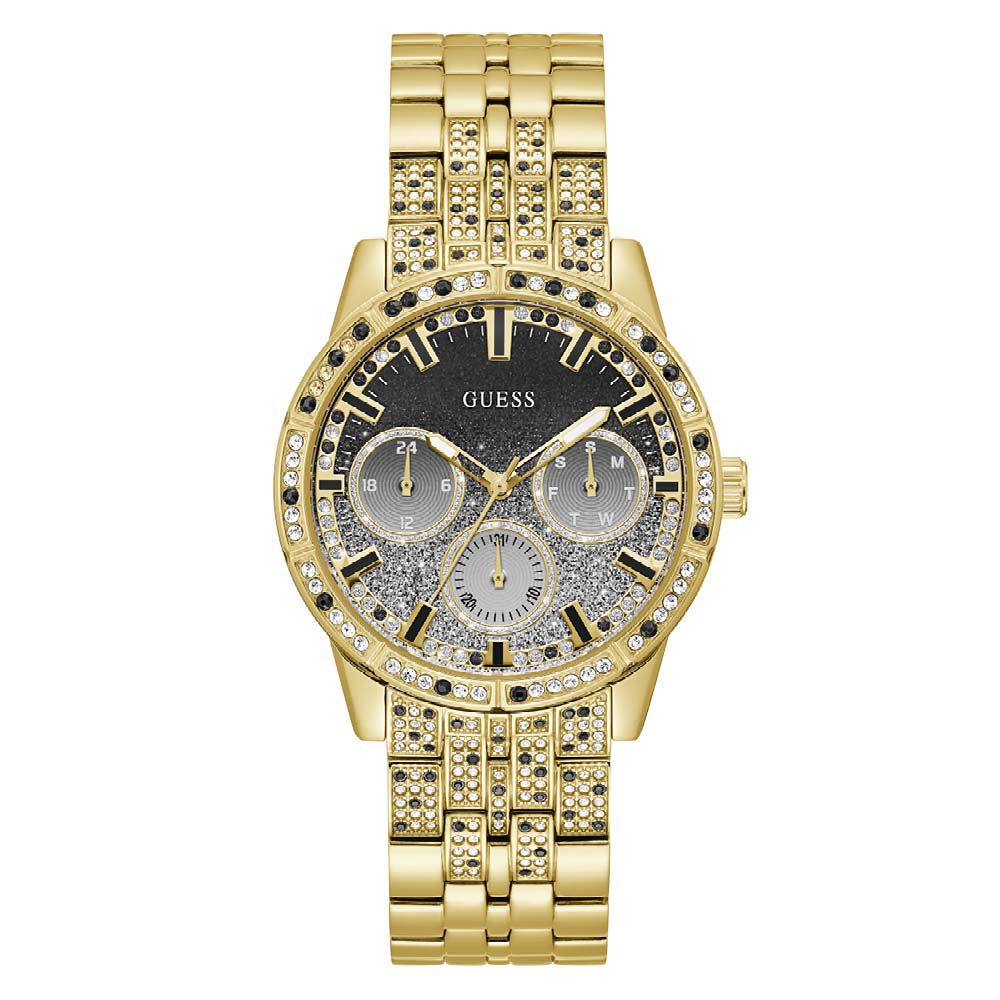 Montre guess sales femme noir strass
