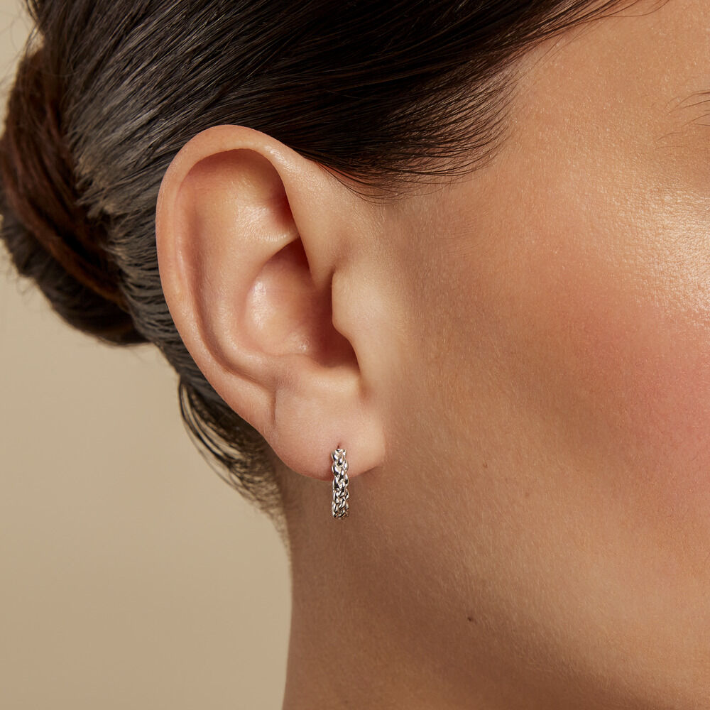 Créoles Toula Argent Blanc - Créoles Femme | Marc Orian