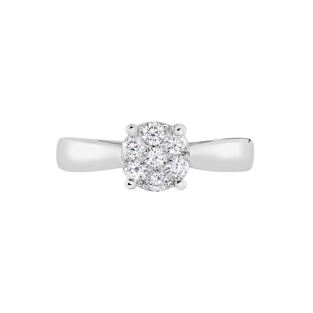 Bague Solitaire Charlene Or Blanc Diamant Synthetique - Parures de mariage Femme | Marc Orian