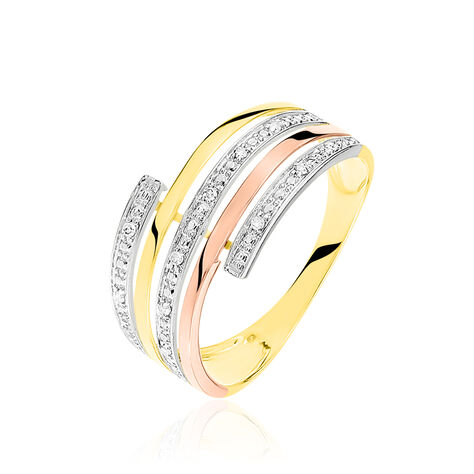 Bague Eleonore Or Tricolore Diamant - Bagues pierres précieuses Femme | Marc Orian