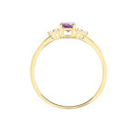 Bague Diapre Or Jaune Am&eacute;thyste Oxyde De Zirconium - Bagues pierres fines Femme | Marc Orian