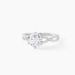 Bague Solitaire Alassane Or Blanc Oxyde De Zirconium - Solitaires Femme | Marc Orian