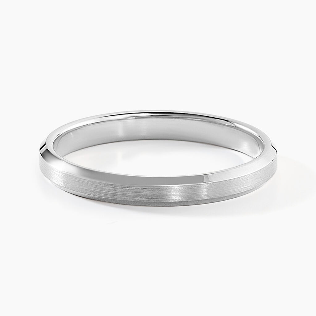 Alliance Rominus Palladium Blanc Ruban - Alliances duo Unisex | Marc Orian
