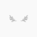 Boucles D'oreilles Puces Evonne Argent Blanc Oxyde De Zirconium - Puces Femme | Marc Orian