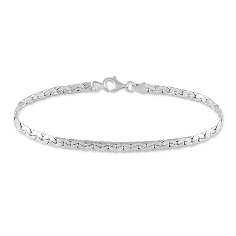 Bracelet Ivy Maille Haricot Or Blanc - Bracelets mailles Femme | Marc Orian