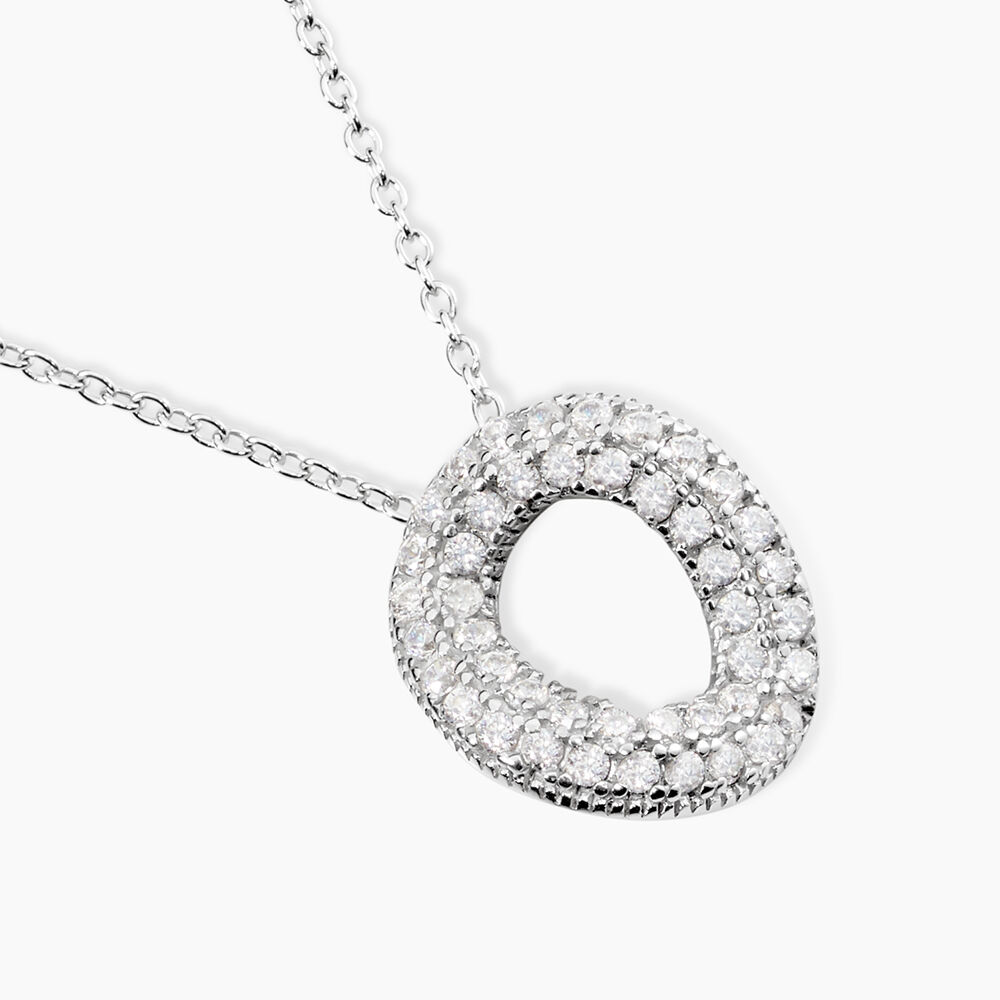 Collier Argent Blanc Irenaeus Oxydes De Zirconium - Colliers avec pierres Femme | Marc Orian