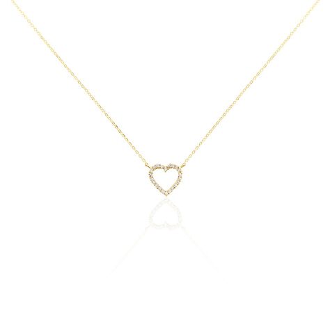 Collier Or Jaune Ansel Oxyde De Zirconium - Colliers avec pierres Femme | Marc Orian