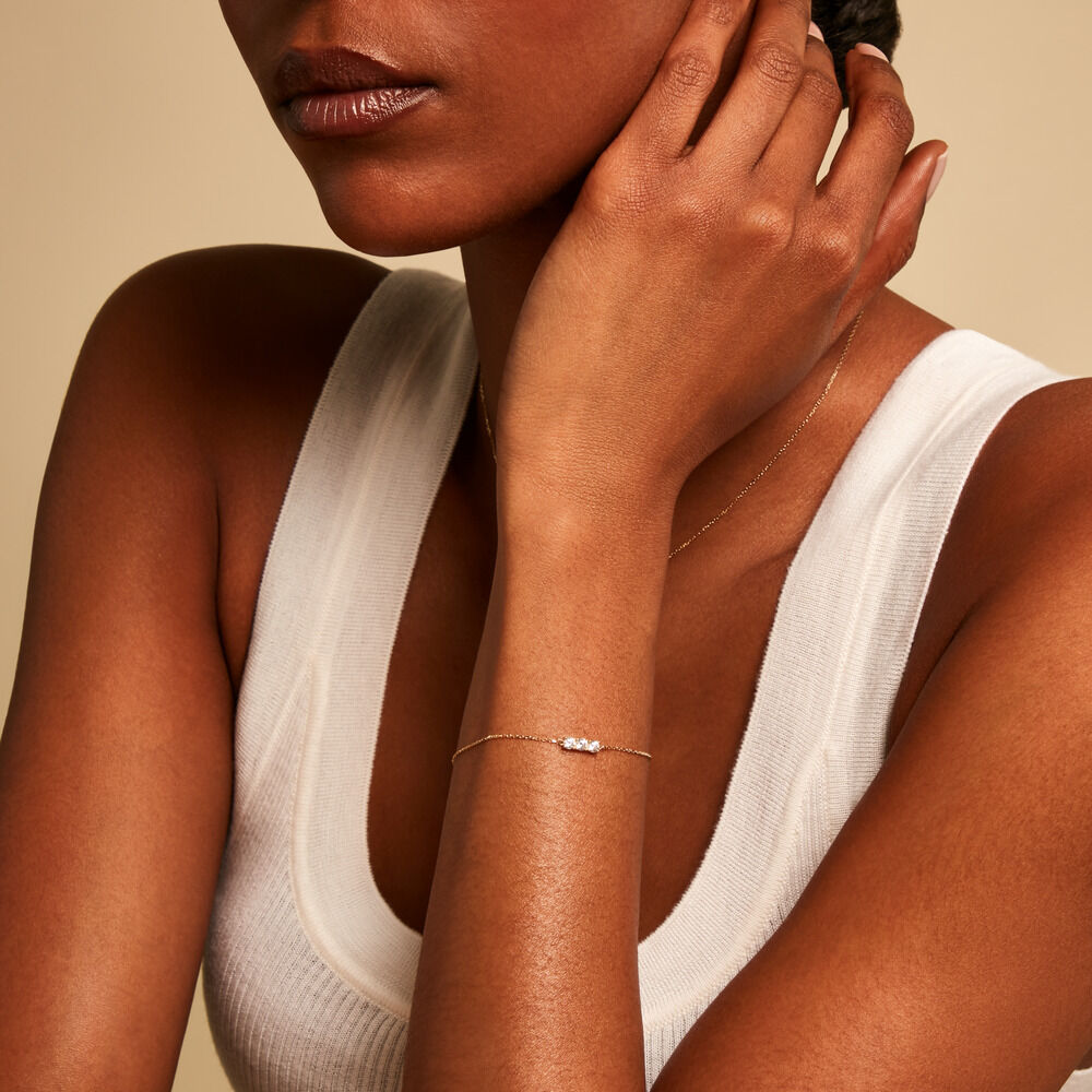 Bracelet Pryderi Or Jaune Oxyde De Zirconium - Bracelets cha&icirc;nes Femme | Marc Orian