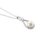 Collier Ghyslene Argent Blanc Perle De Culture Et Oxyde De Zirconium - Colliers avec pierres Femme | Marc Orian