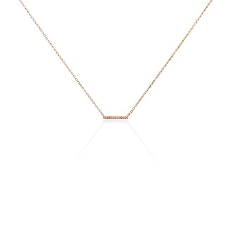 Collier Andrew Argent Rose Oxyde De Zirconium Rose - Colliers avec pierres Femme | Marc Orian