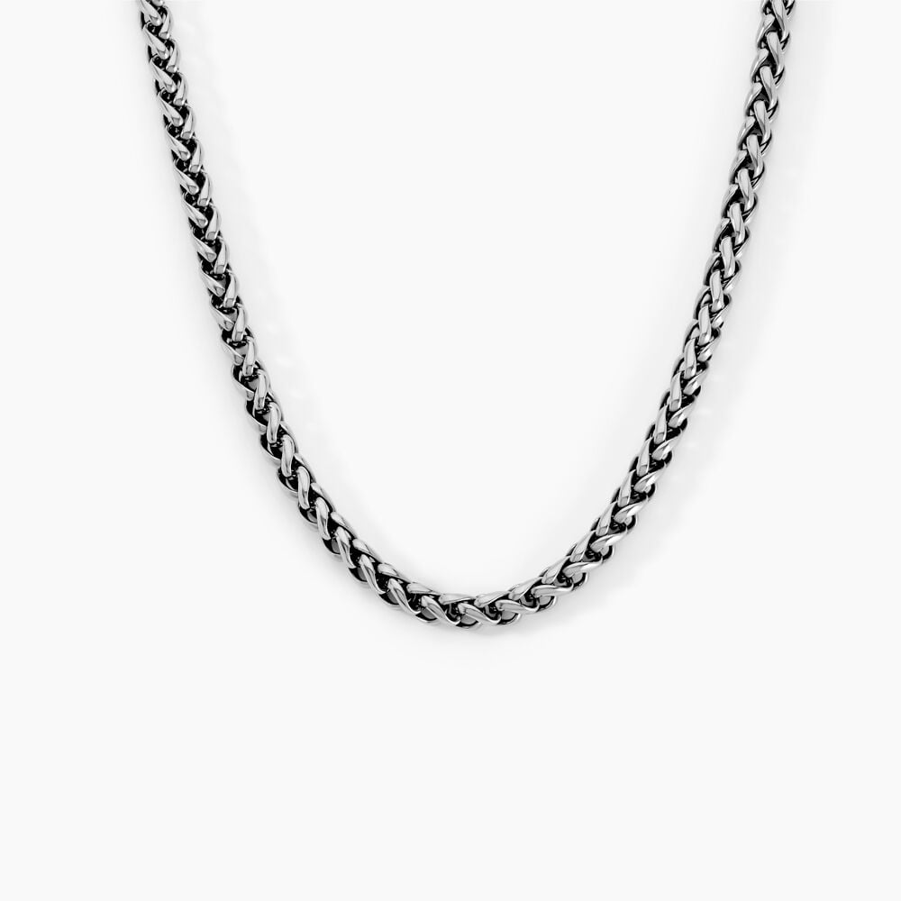 Collier Raph Maille Palmier Acier Gris - Colliers Homme | Marc Orian
