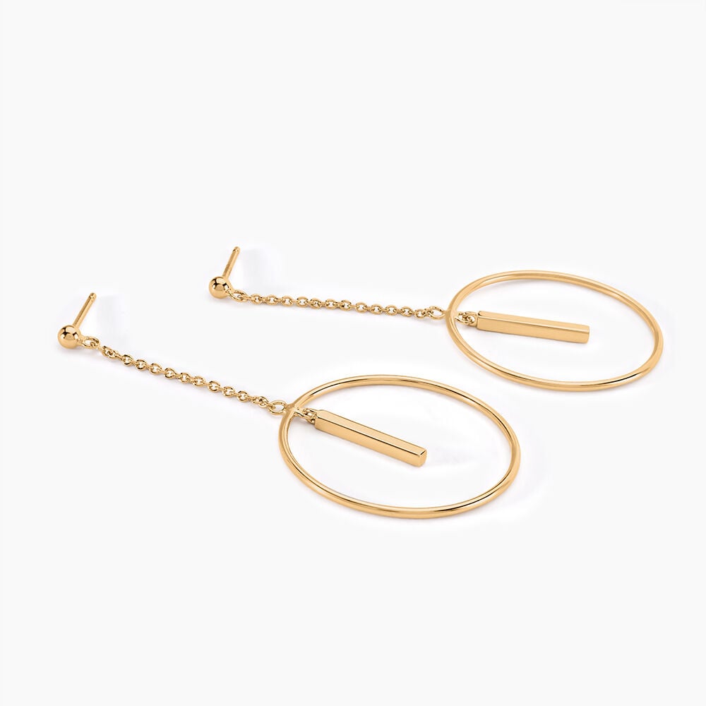 Boucles D'oreilles Pendantes Evana Plaqu&eacute; Or Jaune - Pendantes Femme | Marc Orian