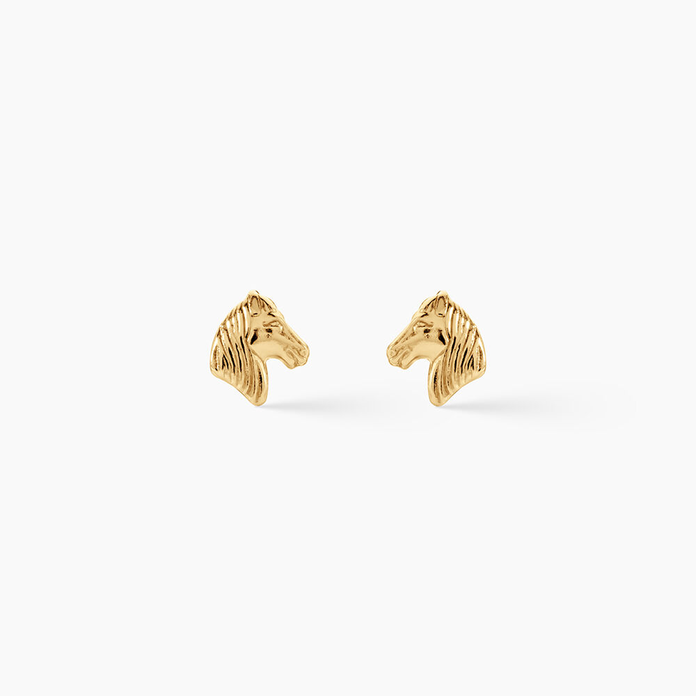 Boucles D'Oreilles Puces Freyia Argent Dor&eacute; A L'Or 750/1000 - Puces Femme | Marc Orian