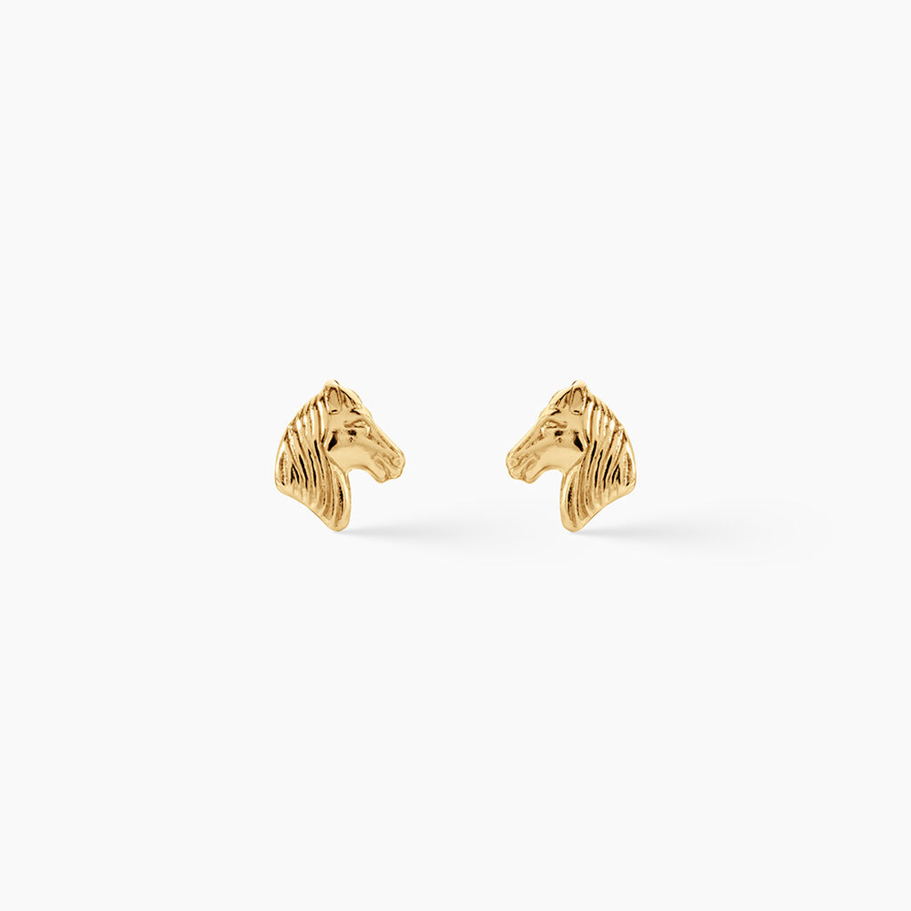 Boucles D'Oreilles Puces Freyia Argent Dor&eacute; A L'Or 750/1000 - Puces Femme | Marc Orian