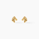 Boucles D'Oreilles Puces Freyia Argent Dor&eacute; A L'Or 750/1000 - Puces Femme | Marc Orian
