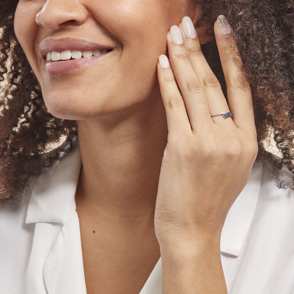 Bague Amelie Or Blanc Saphir Et Diamant - Bagues vintage Femme | Marc Orian