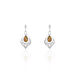 Boucles D'oreilles Pendantes Doralyn Argent Blanc Ambre - Pendantes Femme | Marc Orian