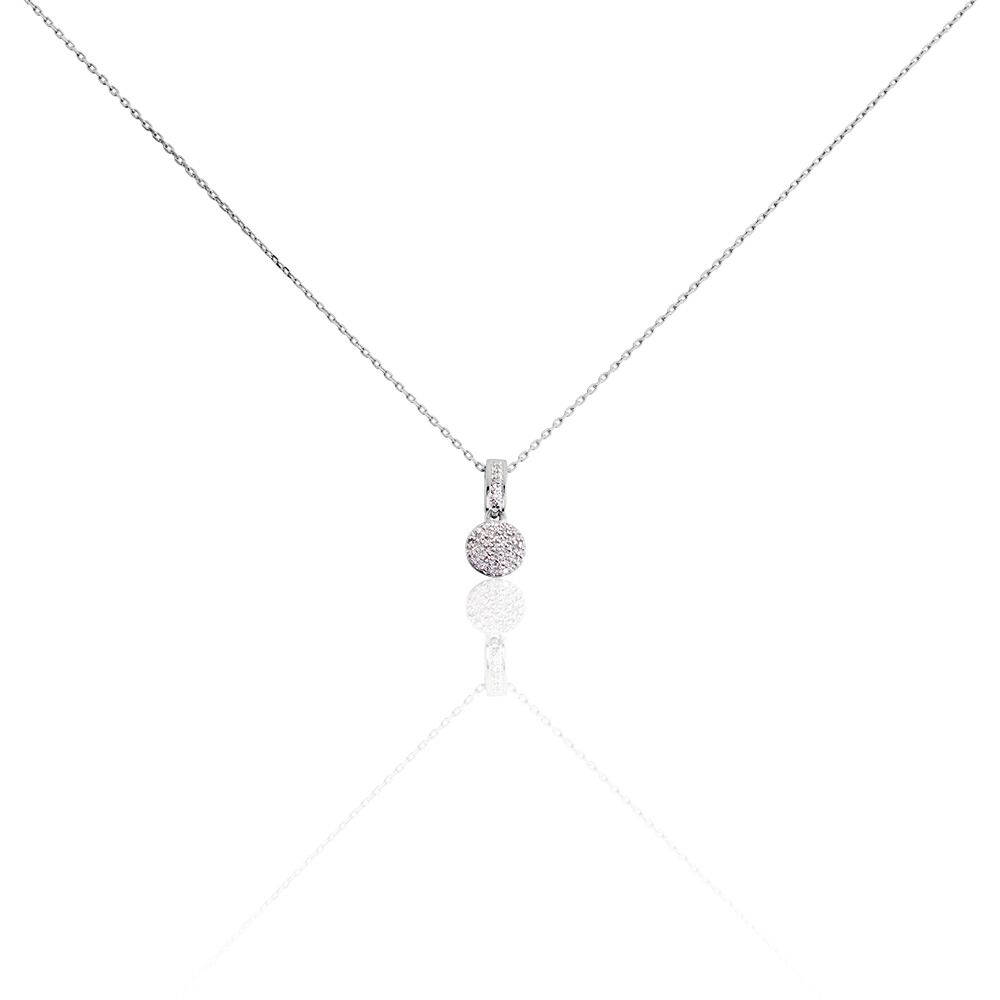 Collier Lisyae Or Blanc Diamant - Colliers avec pierres Femme | Marc Orian