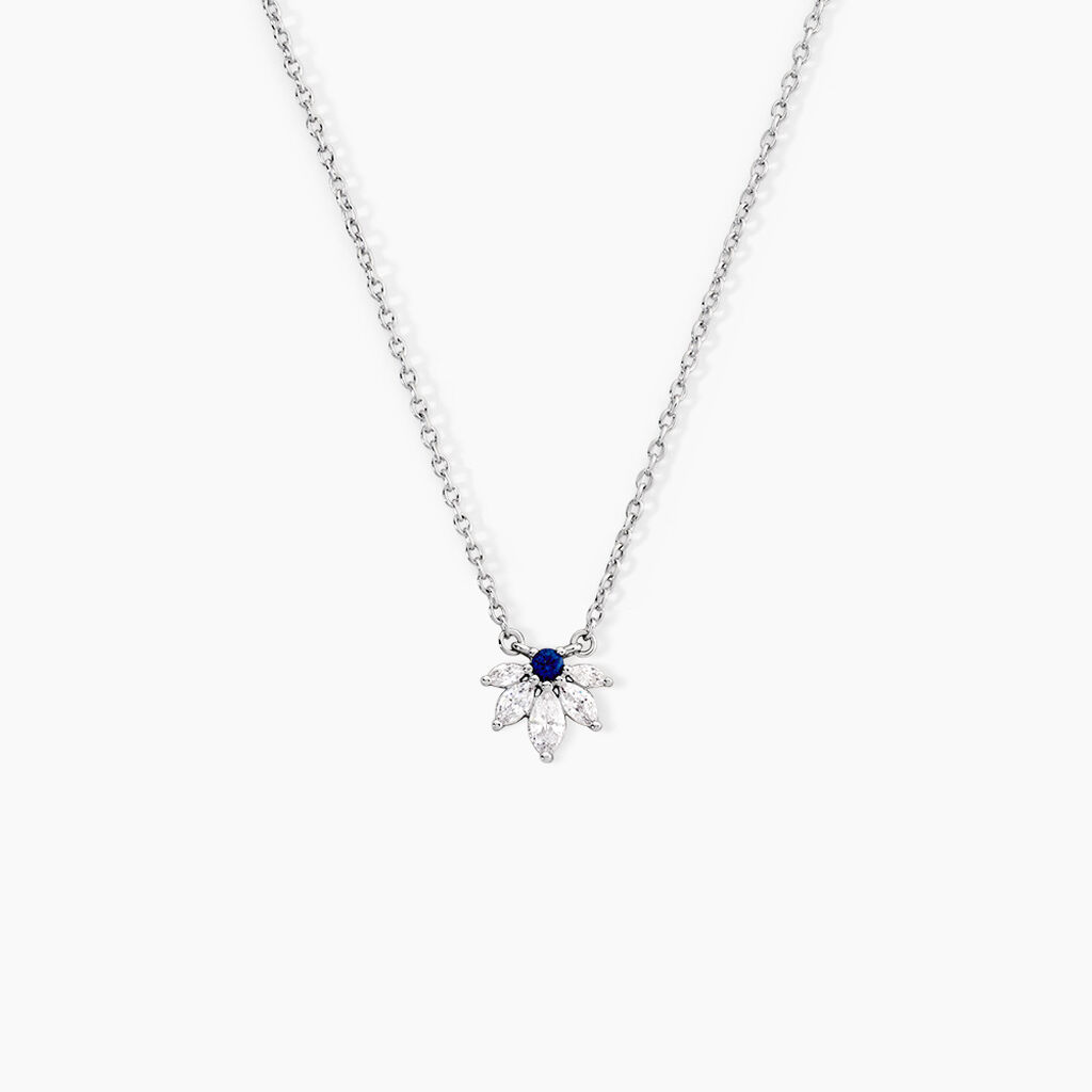 Collier Isabel Argent Blanc Oxyde De Zirconium - Colliers avec pierres Femme | Marc Orian