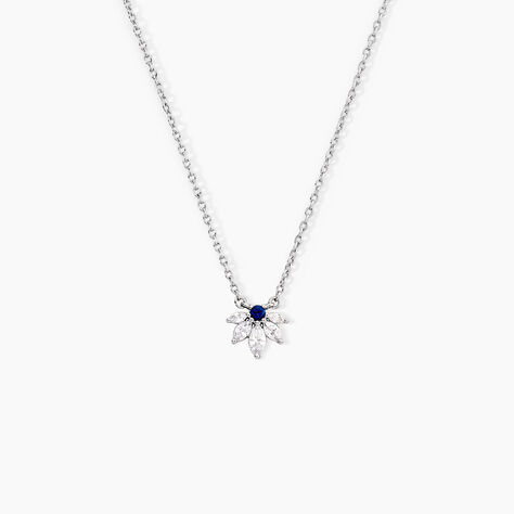 Collier Isabel Argent Blanc Oxyde De Zirconium - Colliers avec pierres Femme | Marc Orian