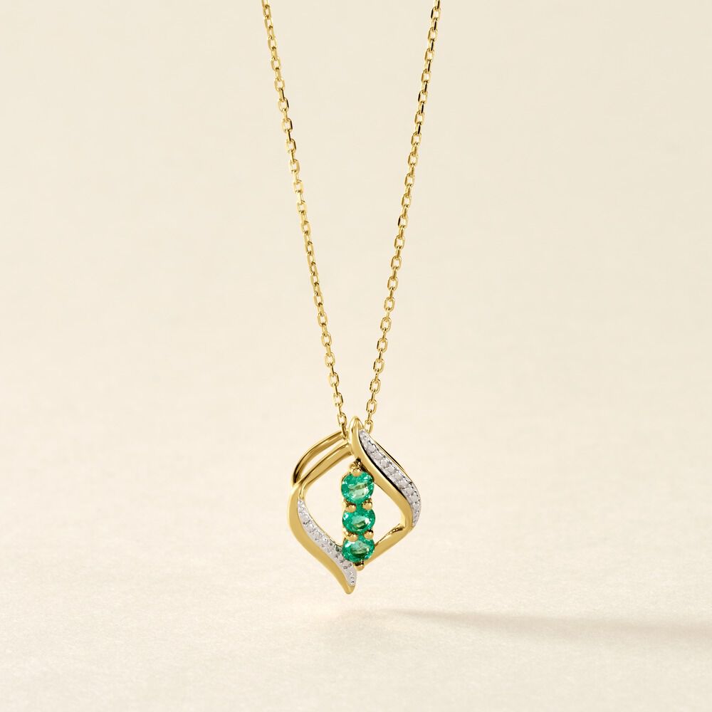 Collier Shahara Or Jaune Emeraude - Colliers avec pierres Femme | Marc Orian
