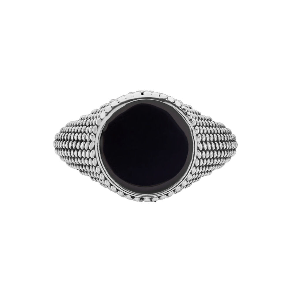 Bague Malek Argent Blanc - Bagues grosses Homme | Marc Orian