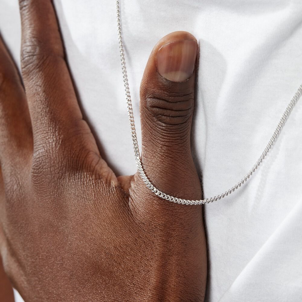 Collier Casper Argent Blanc - Chaines Homme | Marc Orian