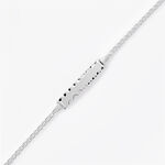 Bracelet Identit&eacute; Esta Maille For&ccedil;at Or Blanc - Gourmettes Enfant | Marc Orian