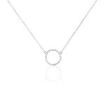 Collier Stip Or Blanc Oxyde De Zirconium - Colliers avec pierres Femme | Marc Orian