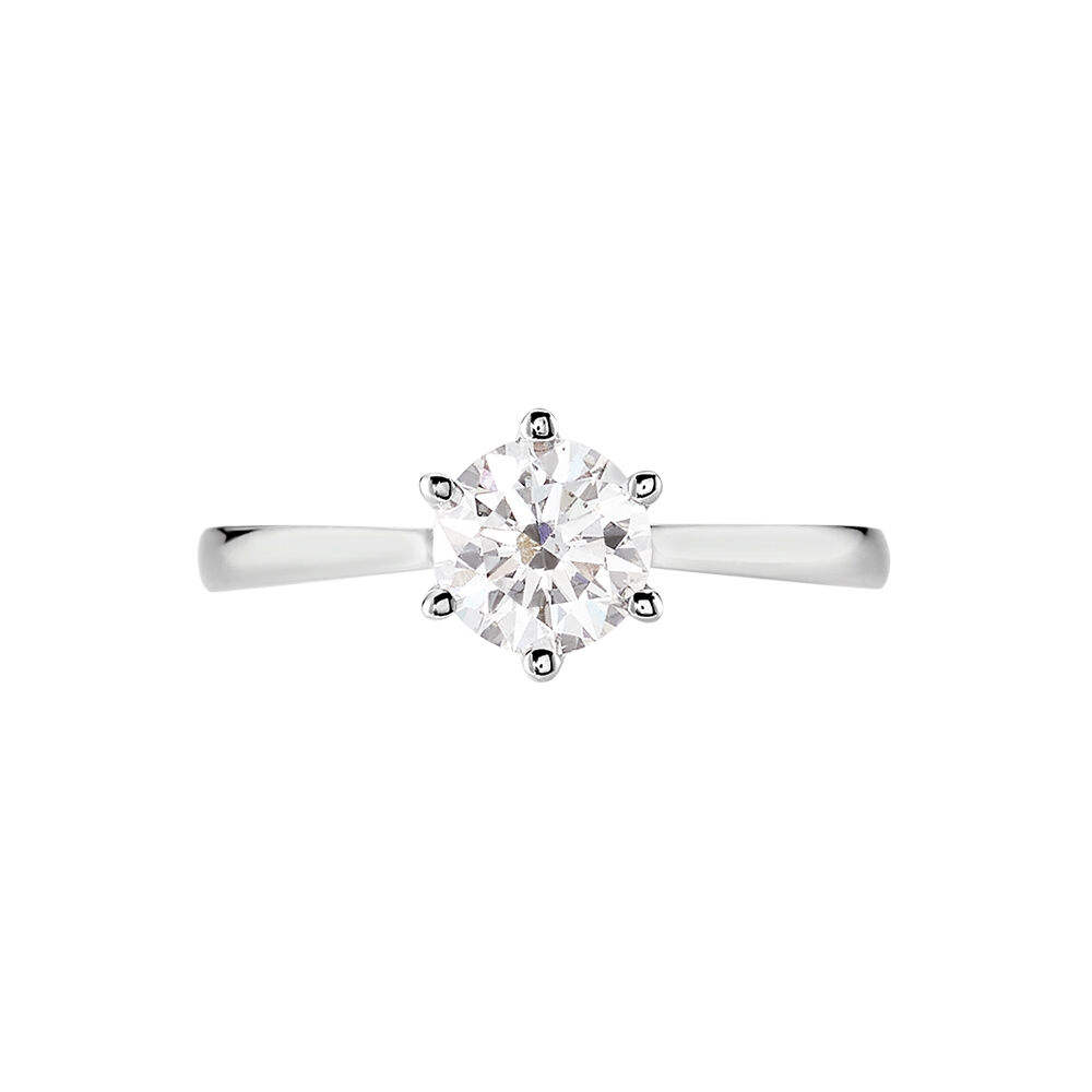 Bague Solitaire Athena Or Blanc Diamant - Solitaires Femme | Marc Orian