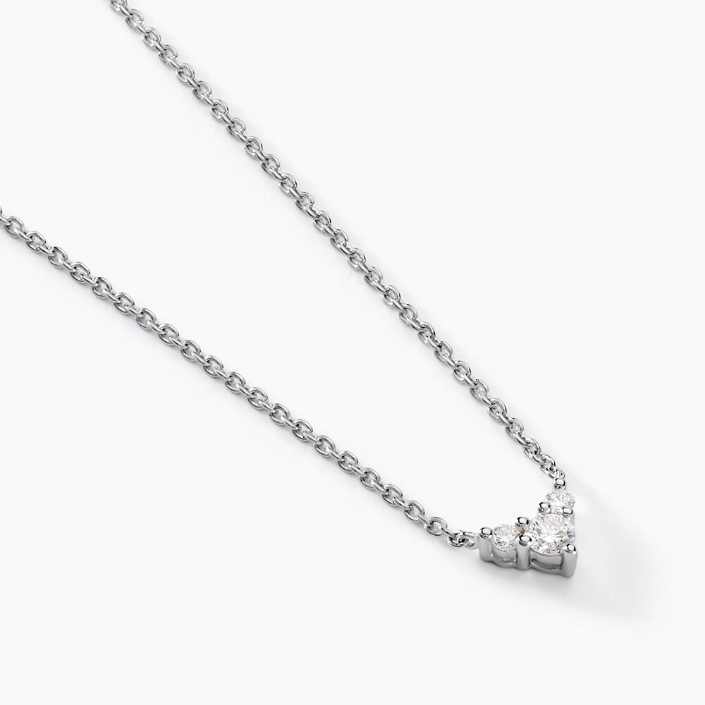 Collier Sorelle Argent Blanc Diamant Synth&eacute;tique - Colliers solitaires Femme | Marc Orian