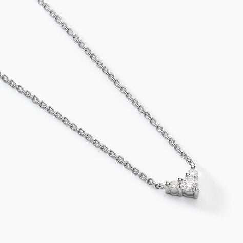 Collier Sorelle Argent Blanc Diamant Synth&eacute;tique - Colliers solitaires Femme | Marc Orian