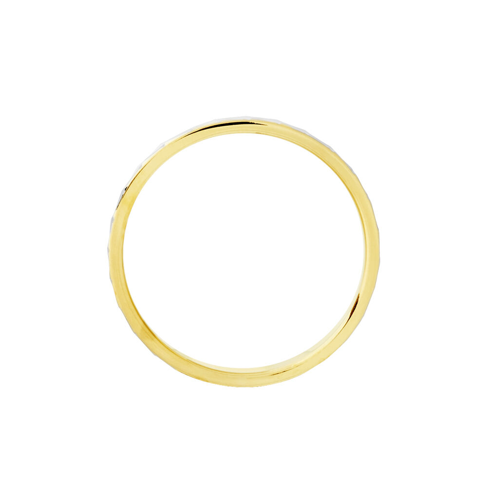 Alliance Raye Mat Ruban Plat Or Bicolore - Alliances duo Unisex | Marc Orian