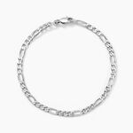 Bracelet Vivian Maille Alternee 1/3 Argent Blanc - Bracelets fantaisie Homme | Marc Orian