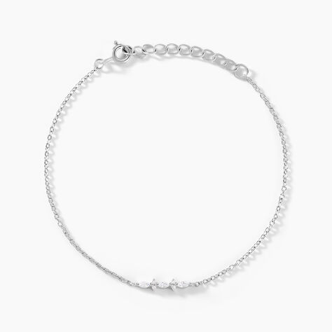 Bracelet Naura Argent Blanc Oxyde De Zirconium - Bracelets chaînes Femme | Marc Orian