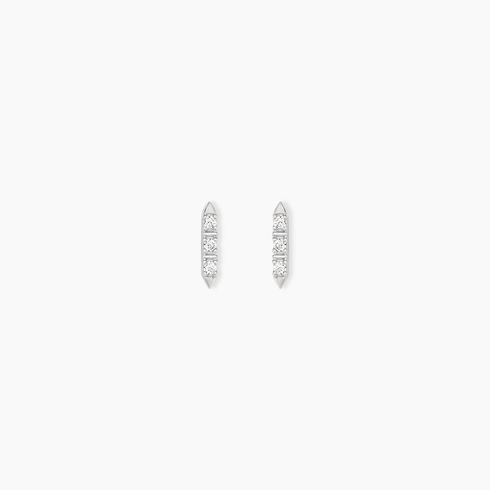 Boucles D'Oreilles Puces Susumu Argent Blanc Oxyde De Zirconium - Puces Femme | Marc Orian