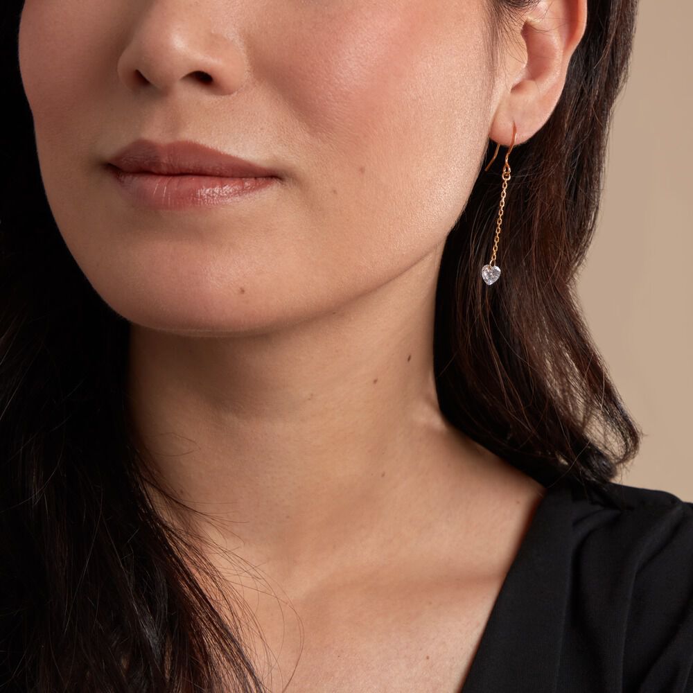 Boucles D'oreilles Pendantes Crush Plaqué Or Jaune Oxyde De Zirconium - Pendantes Femme | Marc Orian