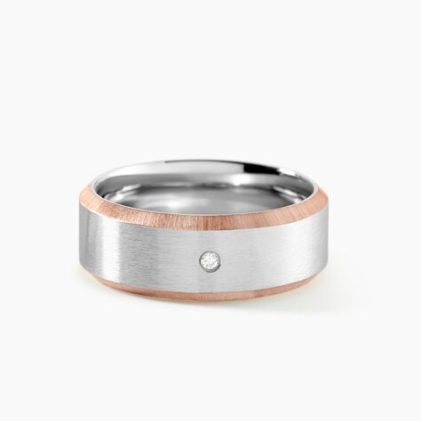 Bague M&eacute;tal Acier Diamant Synth&eacute;tique - Bijoux fantaisie Homme | Marc Orian