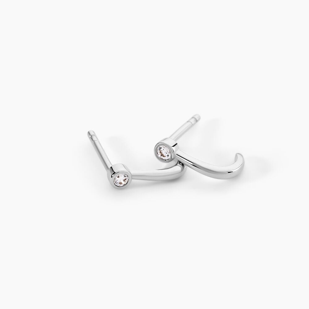 Cr&eacute;oles Kaiko Argent Blanc Oxyde De Zirconium - Cr&eacute;oles Femme | Marc Orian