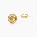 Boucles D'Oreilles Puces Guess G Crystal Acier Jaune Oxyde De Zirconium - Puces Femme | Marc Orian