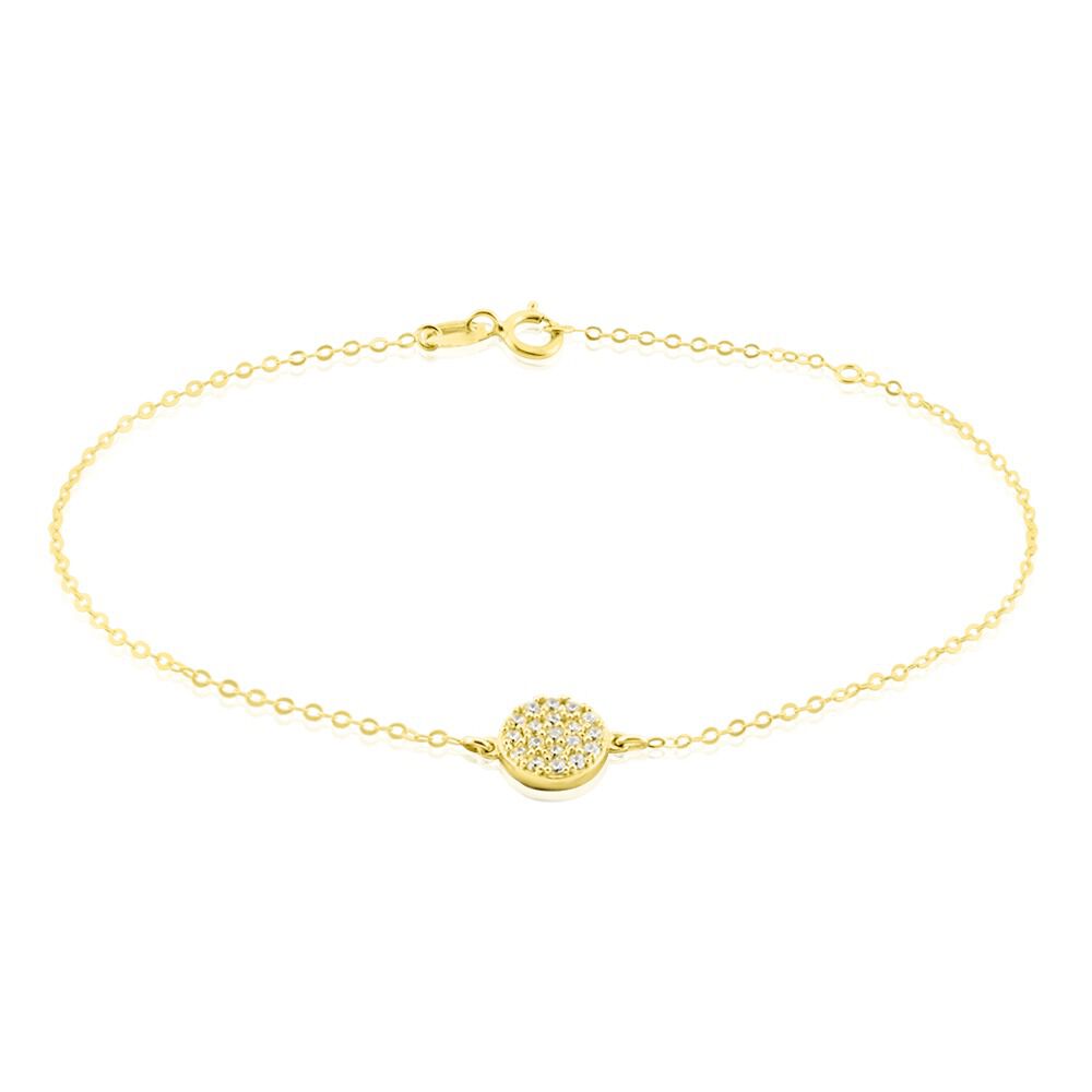 Bracelet Or Jaune Burak Oxyde De Zirconium - Bracelets Medailles Femme | Marc Orian