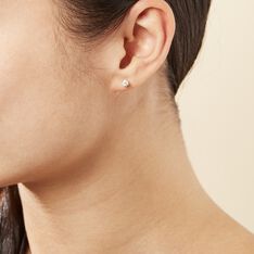 Boucles D'oreilles Puces Victoria Or Jaune Diamant - Clous d'oreilles Famille | Marc Orian