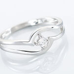 Bague Onenn Or Blanc Diamant - Solitaires Femme | Marc Orian