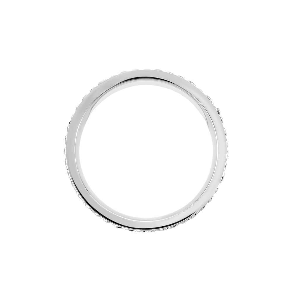 Bague Zavanna Acier Blanc Oxydes De Zirconium - Bagues avec pierre Homme | Marc Orian