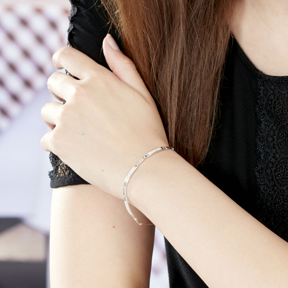Bracelet Conina Argent Blanc Oxyde De Zirconium - Bracelets chaînes Femme | Marc Orian
