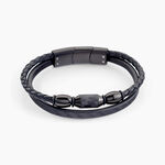 Bracelet Cuir De Vache Noir Onyx - Bracelets cuir Homme | Marc Orian