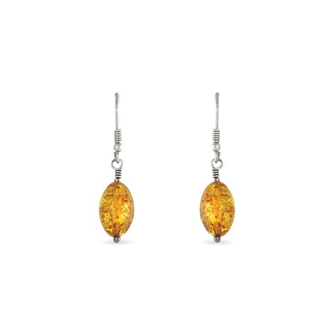Boucles D'oreilles Argent Blanc Ilena Ambre - Pendantes Femme | Marc Orian