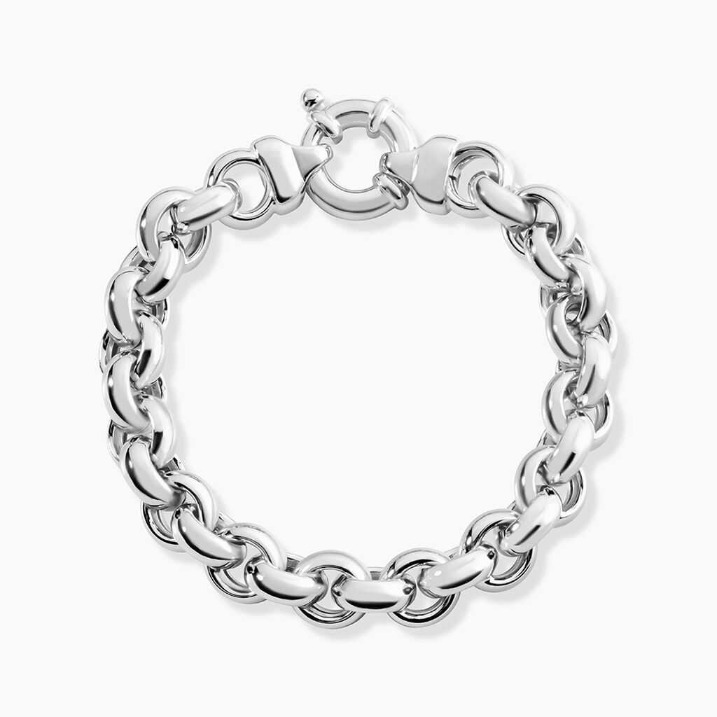 Bracelet Carola Maille Jaseron Argent Blanc - Bracelets mailles Femme | Marc Orian