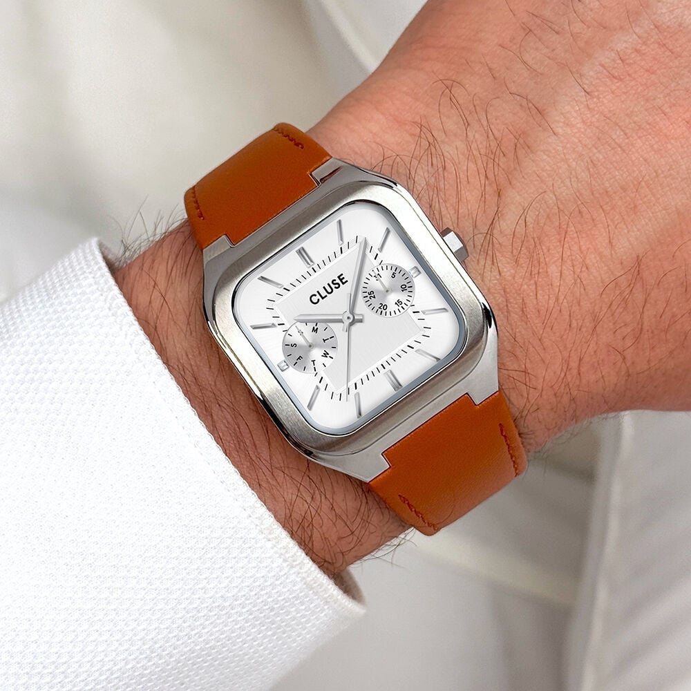 Montre Cluse Quadrus Multifonction Blanc - Montres &eacute;tanches Homme | Marc Orian